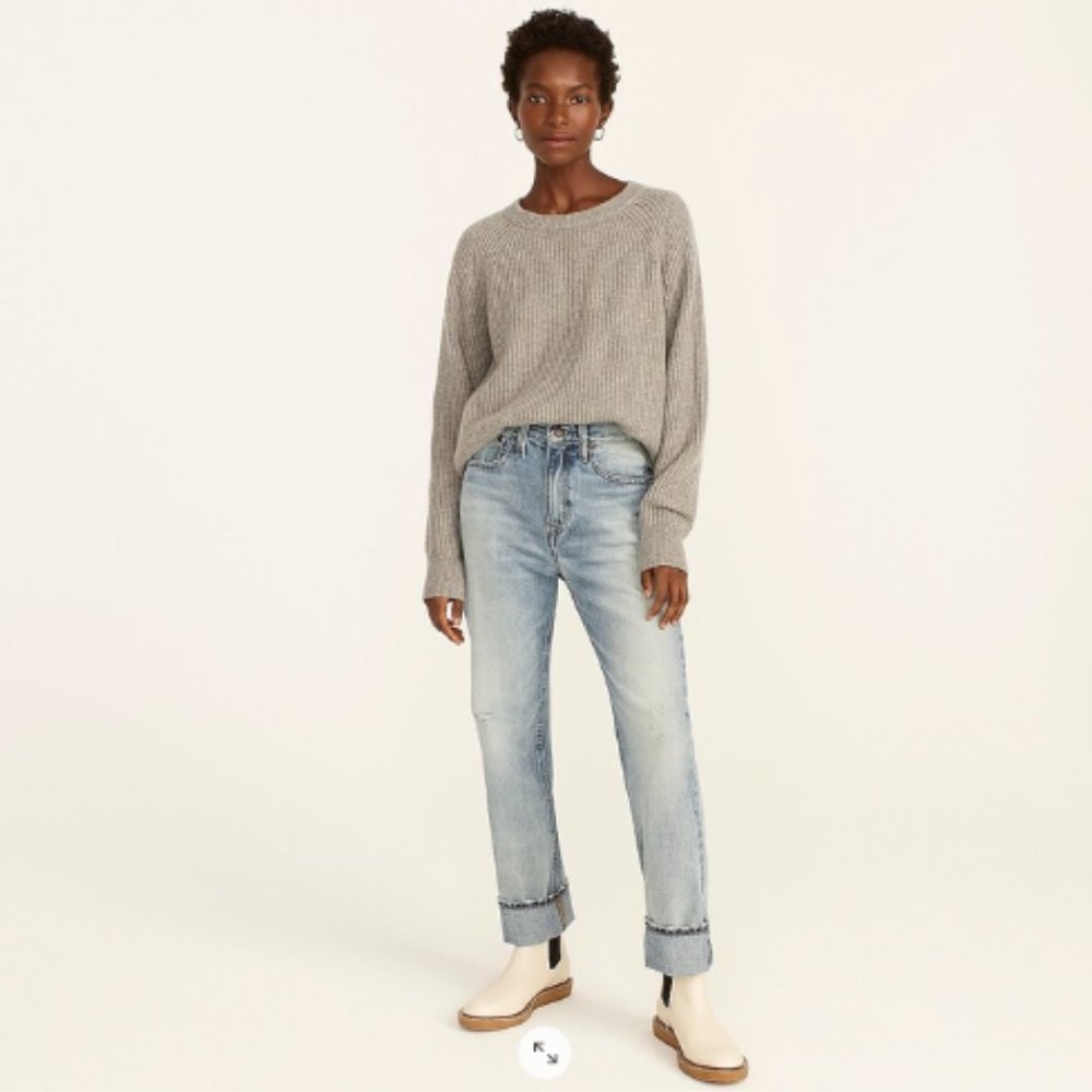 NWT J. crew Point Sur vista straight jean in Pale Indigo wash size 25